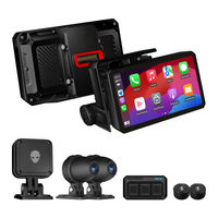 Écran tactile de navigation pour tableau de bord de moto de 6,2 pouces, écran de navigation Android Auto Apple CarPlay, support de rétroviseur