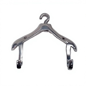 Colgador de aluminio pulido, diseño de tela, abrigo, gancho de pared Hager, ganchos de pared multifuncionales más vendidos para estantes y armarios - Product Image 1