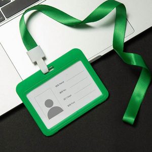 Porte-cartes d'identité en PP avec fenêtre transparente en acrylique pour étudiants et employés de bureau – Étui pour cartes nominatives - Product Image 3