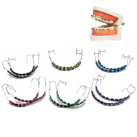 Appareils dentaires orthodontiques en acier inoxydable, décoratifs, couleurs variées, tendance, blanchiment des dents, qualité alimentaire, classe I