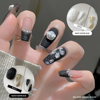 Gel UV Liquide Non Lavable Série Adhésive Base Nine Palace Grid, Teinture Dégradée Trois Tons, Peinture à Base d'Eau pour Ongles Français