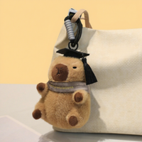 Porte-clés Capybara en peluche souple, pendentif Dr. Capibara 15cm/23cm, cadeau de remise de diplôme, souvenir d'anniversaire scolaire pour anciens étudiants