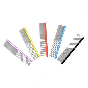 プロのステンレス鋼ペットの毛の毛づくろいの櫛プロの犬と猫の仕上げの櫛 - Product Image 1