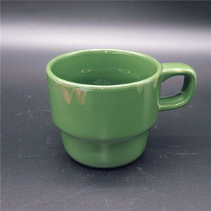 280ml biểu tượng tùy chỉnh cà phê gốm Stackable Espresso Mug với xử lý - Product Image 2