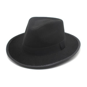 Sombreros Fedora de ante para hombre con borde cubierto, venta al por mayor, sombrero de Panamá mexicano de ala ancha plana - Product Image 3