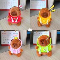 Porte-clés Capybara en peluche super doux et mignon, vente en gros, petit pendentif pour sac à dos d'étudiant, figurine multifonctionnelle pour machine à griffes