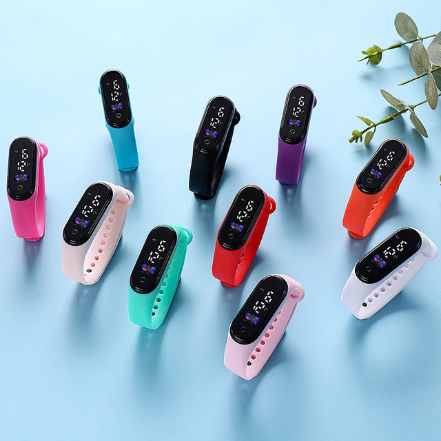 S1935 New Simple LED Sports Watch Children's Waterproof Touch Control Luminous Electronic Watch
