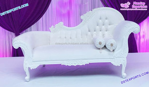 Royal Blue Wedding Love Seater Couch El mejor sofá árabe para escenario de boda Chaise Designer Wedding Ceremony Stage Couch - Product Image 2