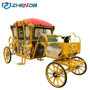 Luxury Decorated Christmas Wedding Carriage High Quality Horse Wagons Electric Horse Carriages for Sale - Product Image 5