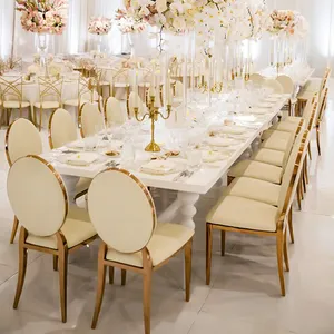 Mesa de hotel Foshan y silla dorada para banquetes suministros de boda baratos necesito sillas para eventos boda