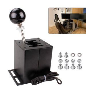 Levier de vitesses de course Logitech G27 G29 T300 avec frein à main pour simulateurs PC, joystick filaire en alliage d'aluminium - Product Image 2