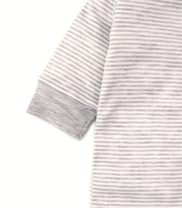 Ensemble de layette pour bébé 2026, gris, Kissy Essentials, rayé, doux, avec fermeture éclair, pour nouveau-né - Product Image 4