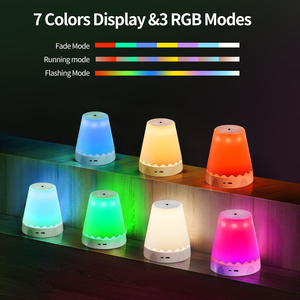 Lámpara de escritorio recargable por <span class=keywords><strong>USB</strong></span> moderna, sensor de movimiento RGB, luces nocturnas ajustables en altura, lámpara de mesa <span class=keywords><strong>LED</strong></span> para dormitorio de Hotel - Product Image 3