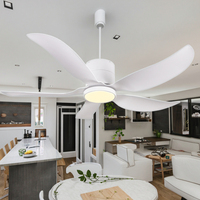 Ventilateur de plafond moderne à LED avec télécommande Lame ABS Lumières lumineuses à LED Lumière de ventilateur de plafond au design contemporain