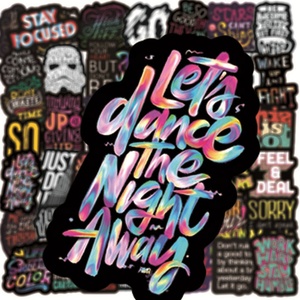 สติกเกอร์คำศัพท์<span class=keywords><strong>ภาษา</strong></span>อังกฤษสีเข้มหลากสี 50 ชิ้น สำหรับตกแต่งสมุดภาพเด็กผู้หญิง ตกแต่ง DIY กราฟฟิตี โทรศัพท์ และกระดาษ - Product Image 4