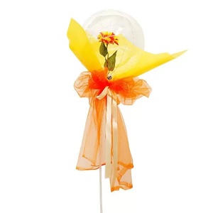 Ramo de Rosas de Alta Calidad para el Día de San Valentín 2026, Globos <span class=keywords><strong>Bobo</strong></span> de PVC Transparente con Luz LED, Set de Regalo de Navidad, Decoración - Product Image 4