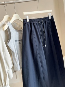 Korean Style Casual Versatile Long <strong>Skirt</strong> Plus Size <strong>Skirts</strong> Women 2026 Spring New Fashionable High Elastic Waist a Line <strong>Skirt</strong> - Product Image 3