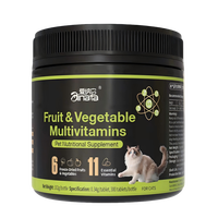 Comprimés multivitaminés pour chats aux fruits et légumes, complément nutritionnel pour animaux de compagnie, apporte des vitamines essentielles et des protéines de haute qualité