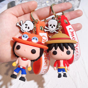 Portachiavi in Gomma Morbida di Luffy, Ciondolo 3D Cartoon di <span class=keywords><strong>One</strong></span> <span class=keywords><strong>Piece</strong></span>, Regalo per Bambini, Portachiavi per Auto, Personalizzabile all'Ingrosso - Product Image 6