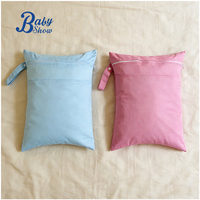 Sac à double poche réutilisable en PUL imperméable de haute qualité 30*40cm pour les voyages, sorties, séparation des articles humides et secs pour le rangement