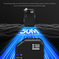 Sistema de Monitoreo Inalámbrico In-Ear XTUGA 2.4G Sistema de Monitorización IEM con Transmisor Receptor de Petaca para Estudio y Directo para Grabación en Escenario