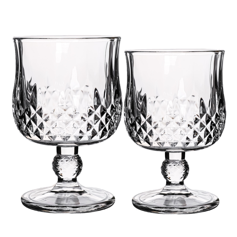 Vintage Spirit Glass Diamond Texture Crystal