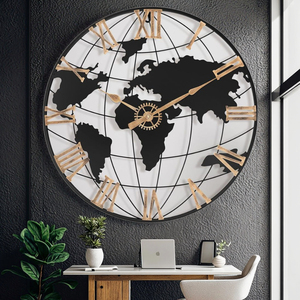 <span class=keywords><strong>Orologio</strong></span> <span class=keywords><strong>da</strong></span> <span class=keywords><strong>Parete</strong></span> Mondiale K&B 60cm in Ferro, Set Moderno Multi-pezzo con Movimento al Quarzo per Soggiorno e Arredamento Casa - Product Image 4