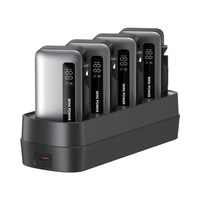 Mini Power Bank Capsule 5000mAh 2-en-1 USB-C Chargeur Portable avec Écran LCD Charge Rapide Power Bank Léger