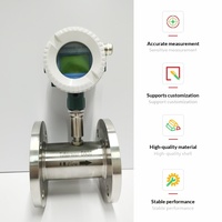 Débitmètre à turbine liquide haute pression en acier inoxydable pour eau pure et liquides alcoolisés avec plage de mesure de 50