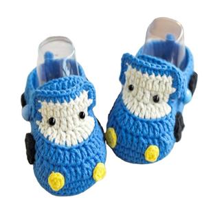 Chaussures d'hiver pour bébé personnalisées faites à la main, 0-6 <span class=keywords><strong>mois</strong></span>, <span class=keywords><strong>bottes</strong></span> en coton pour nourrissons, chaussures au crochet pour nouveau-né - Product Image 1