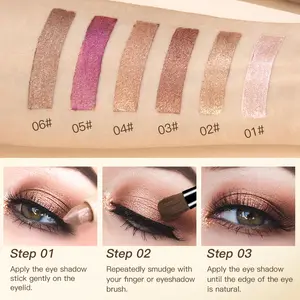 Nhãn hiệu riêng qibest lâu dài trang điểm lấp lánh ánh sáng lung linh Eyeshadow Stick sắc tố bóng mắt đa năng khuôn mặt Highlighter bút