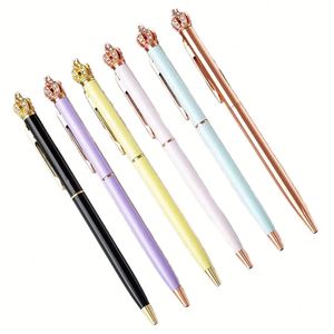 Stylo bille promotionnel de luxe en métal avec logo sportif gravé au laser, pointe de 1,0 mm et encre noire pour femme - Product Image 1