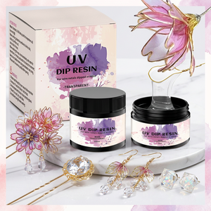High Grade <b>UV</b> Dip Resin Kit Anti Yellowing High Performance Crystal Clear Liquid for Delicate Wedding Bridal Bouquets - Product Image 5