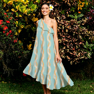 Vestido Maxi de un Hombro para Mujer, Estilo Tropical, Tendencia 2026, Elegante, Diseño Personalizado ODM, Estampado Floral Hawaiano, Vestido Casual de Verano para Dama - Product Image 1