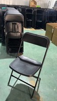 Chaises pliantes en plastique blanc robustes et modernes, empilables, portables, pour événements extérieurs, jardin, mariage, parc, école