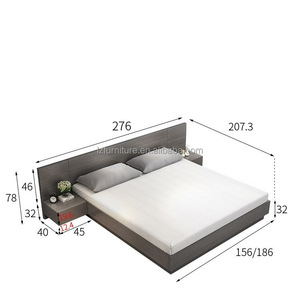 Affordable Commercial Hotel Furniture Set Solid Wood Queen Size Lift-up <b>Storage</b> Bed Frame With Integrated Headboard & Nightstand - Product Image 6