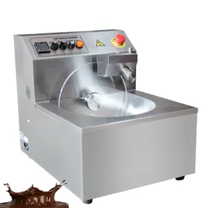 Sô cô la ủ máy nhỏ tự động 5 kg khuôn enrobing lớp phủ khuôn nóng chảy máy móc làm sô cô la máy