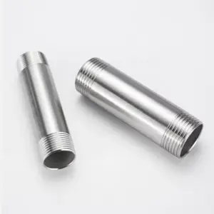 HEDE - Acessórios para tubos fundidos de rosca macho NPT 304 de aço inoxidável, encaixe para tubo de mamilo 3/4" NPT x 3/4" de vendas diretas