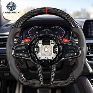 Volant de voiture personnalisé en fibre de carbone pour BMW F36 F07 F20 F40 F06 F39 F11 F21 F33 F02 F90 F13 G05 F87 F15 G31 F25 F86 F85 - Product Image 4