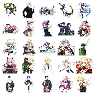 50 Pegatinas de Personajes del <span class=keywords><strong>Anime</strong></span> Japonés Seraph of the End, Calcomanías Personalizadas Impermeables para Decoración de Laptops - Product Image 4