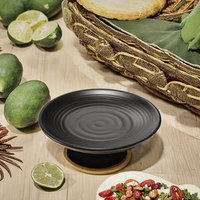 Assiettes à dîner noires japonaises modernes avec logo personnalisé gratuit vaisselle en mélamine incassable de haute qualité ventes directes d'usine