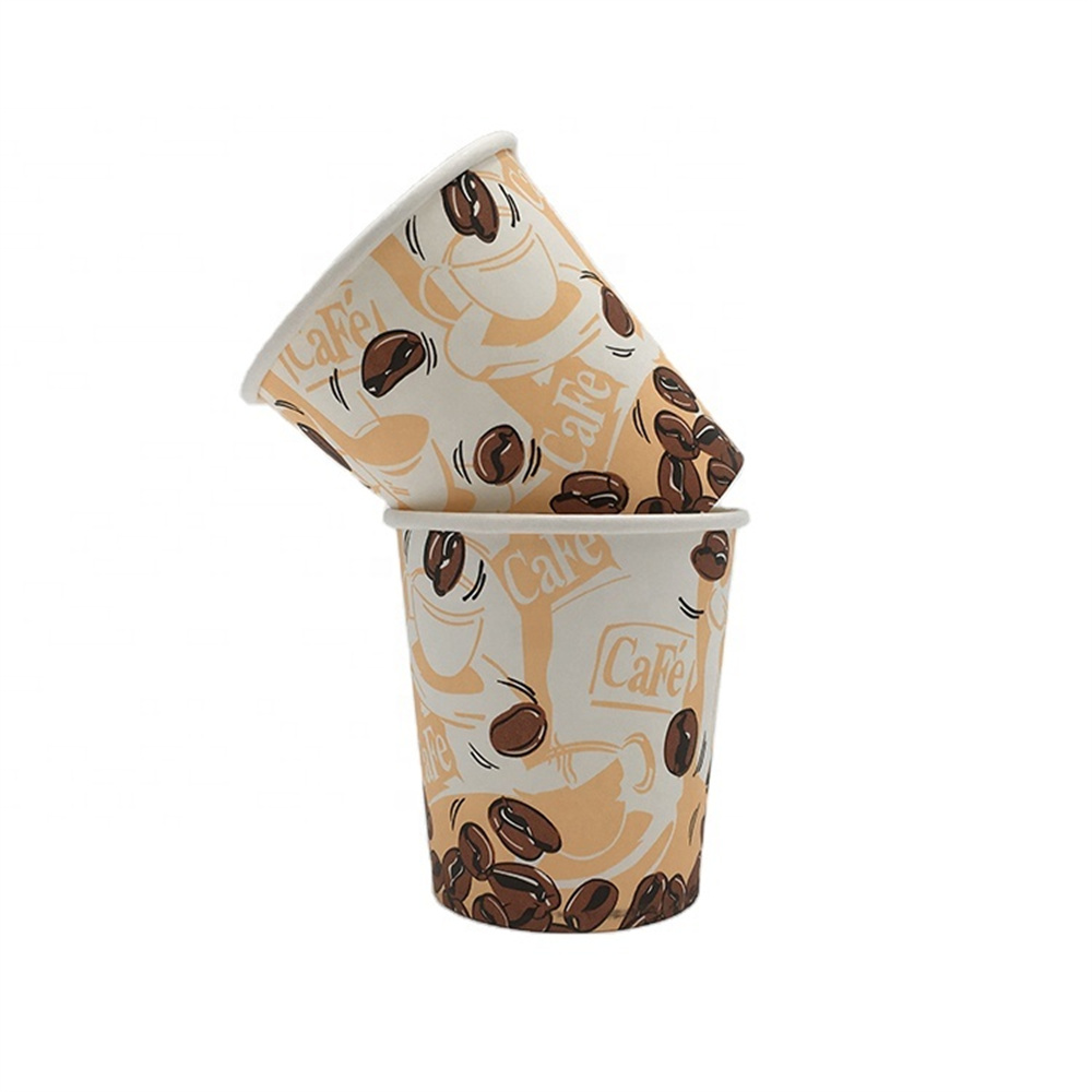 Wholesale All Sizes Paper Cup Custom Color Printing Disposable Paper Cup Take Away Coffee Packaging Paper Cups