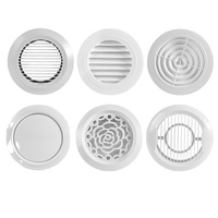 Vanne à disque en plastique couvercle de bouche d'aération rond système de ventilation cvc mur de plafond capot d'air frais persienne