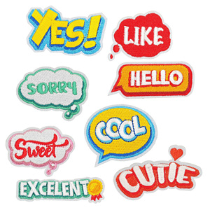 <span class=keywords><strong>OMG</strong></span> Hello Cool Patchs en tissu brodés thermocollants, appliques thermocollantes pour DIY sur sacs, sacs à dos, chapeaux - Product Image 2