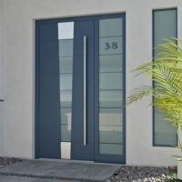 Porte pivotante moderne en aluminium pour entrée principale de villa, sécurité domestique, design personnalisé, dernières tendances