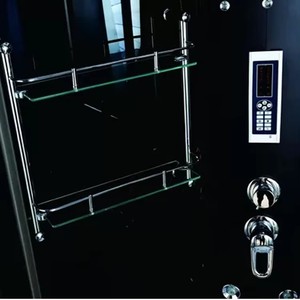 <span class=keywords><strong>Mampara</strong></span> de <span class=keywords><strong>Ducha</strong></span> Boye Impermeable, Moderna, de Aleación de Aluminio y ABS, con Marco de Acabado Pulido, Plato Rectangular, Garantía de 3 Años - Product Image 3