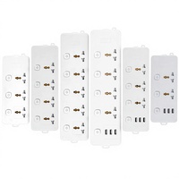Enchufe de Cableado con Puerto de Carga USB Multiusos Personalizable para Comercio Exterior, Orificio Grande, Clasificación 10A, para Uso en Oficina y Hogar