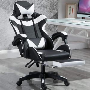 <span class=keywords><strong>Silla</strong></span> <span class=keywords><strong>de</strong></span> Juego para PC <span class=keywords><strong>de</strong></span> Cuero Ajustable y Cómoda con Reposapiés - Product Image 5
