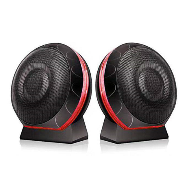 Portable Computer Speaker With Subwoofer USB-Powered Wired Desktop Speakers With 3.5mm Aux Input LED Atmosphere Light