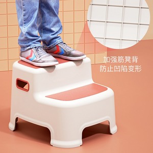Step <b>Stool</b> For Kids Double Layer Non Slip <b>Plastic</b> Toilet Step Home Use - Product Image 1
